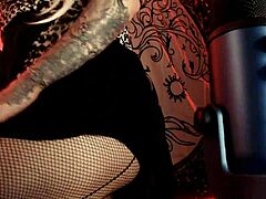 bbw mistress teases foot and stocking rubs on webcam voyeur style