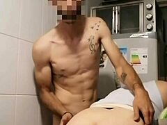 Passionate amateur banging heats up in the kitchen