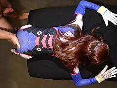 Hey, hear tiny D.Va moan on thick Overwatch cock?