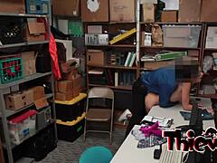 Teen brunette Lily Adams bent over for rough sucking