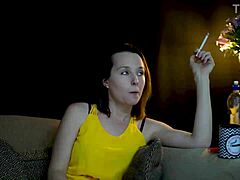 Wow! Sucking on a Cigarette While Staring Right at You!