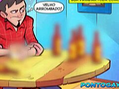 Gay guys bareback fuck novinho and leave him naked on road