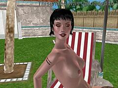 animated 3d cute lesbian girl licks pussy in hot scene