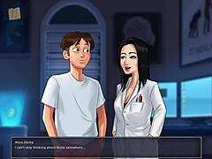 Hey, wanna play a naughty game with your hot brunette teacher?