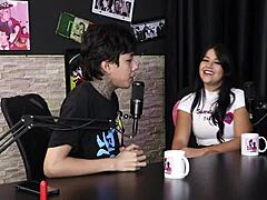 Teen in Sheer Red Lingerie Shows Off Beautiful Body for First Time