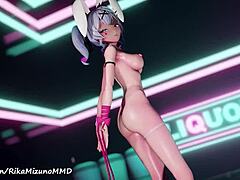 Ibuki sways seductively in a short-haired 3D dance.