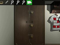 i escape the sex doll's room by riding her big tits