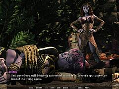 嘿，想舔舐和操这个巨乳外星妹的逼吗？她的大家伙在3D色情游戏里需要关注！