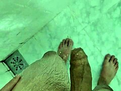 Chubby Guy Cums Hard in Bathroom Solo