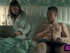 Step mom helps step son cum with wet pussy creampie