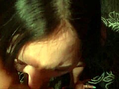 Tiffany Holiday sucks guy's huge cock