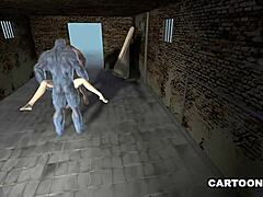 巨乳3D卡通宝贝在监狱里被双重猛攻