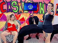 The Fode With Suzy And Diguinha Dj In Sheer And Red