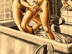 retro erotic art in vintage style