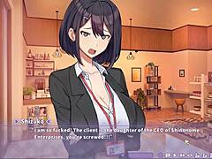 Caught my boss masturbating to my giant cock in summer clover harem 😏