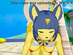 Ankha from Animal Crossing GETS FUCKED on the BEACH