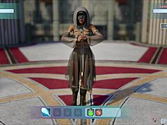 i play lust academy ep 6, watching fat teen with big tits get monster cock in dating game