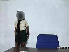 'Watch ebony babe strip and get fucked outdoors!'