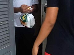 delivery guy drilled my ass to pay for lunch  