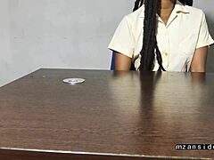 'Watch ebony babe strip and get fucked outdoors!'