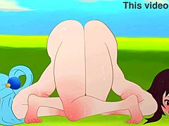 konosyba hentai parody where girls with penises do double penetration in doggystyle train orgy