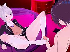 nui sociere and higuchi kaede engage in intense hentai sex with big tits and creampie