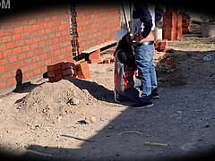 Nataly the Engineer Caught on Construction Site Camera