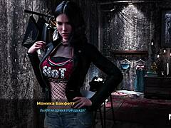 Fashionbusiness babe spreads legs to show pussy in 3D game