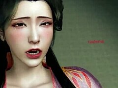 3D 亚洲角色扮演荡妇吸巨大鸡巴