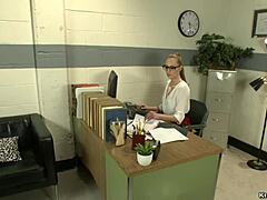 Squirting Brunette Slut Fucks Machines in Stockings