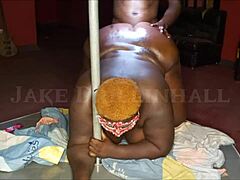 Sexy ssbbw cherishes her special item.