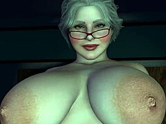 plump cougar RIDES DILDO hard on her cozy BED