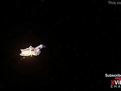 Damn! Female Sex Cyborg Pounds Horny Girl Hard in Space Station Assfucking Frenzy!