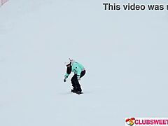 snowboarding leads to pussy fucking with alice flore