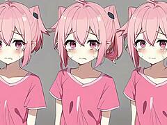 Ai anime girl in intriguing hentai scene