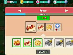 Redhead babe flashes big tits on ranch in Nutaku Booty Farm Part 10