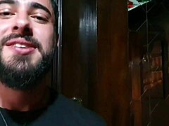 Neighbor bangs wife hard while husband watches the game.