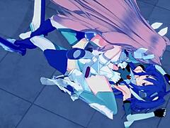 i love watching tsubasa, kanade, and maria in that intense futanari sex scene from symphogear hentai