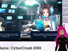 Vtuber Lewdneko Plays Cybercrush 2069 Part 1 With Big Tits 😘