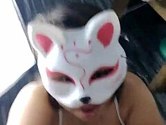 Busty Asian girlfriend gives immersive POV blowjob experience