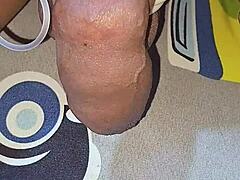 Myanmar gay lover experiments with homemade saline cock injection