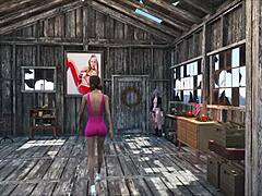 fallout 4 sexy at home with cute brunette
