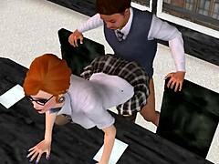 qwert story 1 features wild 3d office assfucking action