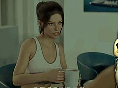 Kate the Secretary in a 3some at Work in Anime Hentai Game