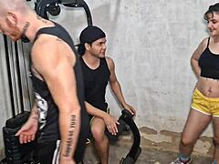 Gym Workout Turns into Raw Bisexual Action with Big Cock