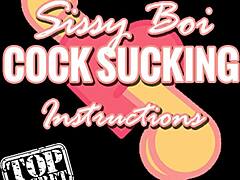 I Can't Get Enough of Giving Sissy Boi Cock Sucking Tips in This Wild Session