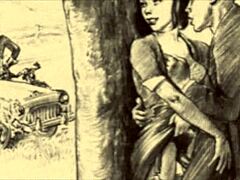 i’m obsessed with these old-school erotic sketches from way back