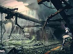 Hot Robot Slut Sucks Dick In Space