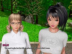 3D Cartoon Babe in Ripped Outfit Tease