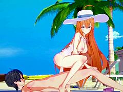 Pecorine, Karyl, and Yuuki having intense sex